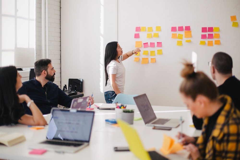 AI consulting team collaborating on strategy